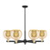 Arcadia Six Light Chandelier in Black Antique Brass (405|716-6CR-BAB-G128-8)