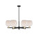 Arcadia Six Light Chandelier in Black Antique Brass (405|716-6CR-BAB-G121-8RW)