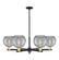 Arcadia Six Light Chandelier in Black Antique Brass (405|716-6CR-BAB-G1213-8SM)