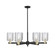 Arcadia Six Light Chandelier in Black Antique Brass (405|716-6CR-BAB-G112)