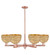 Arcadia Six Light Chandelier in Antique Copper (405|716-6CR-AC-RBD-8-NAT)
