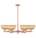 Arcadia Six Light Chandelier in Antique Copper (405|716-6CR-AC-NBD2-9-NAT)