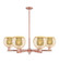Arcadia Six Light Chandelier in Antique Copper (405|716-6CR-AC-G128-8)