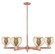 Arcadia Six Light Chandelier in Antique Copper (405|716-6CR-AC-G128-6)