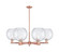 Arcadia Six Light Chandelier in Antique Copper (405|716-6CR-AC-G124-10)