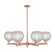 Arcadia Six Light Chandelier in Antique Copper (405|716-6CR-AC-G122C-8CL)