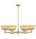 Arcadia Six Light Chandelier in Antique Brass (405|716-6CR-AB-NBD2-9-NAT)