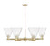 Arcadia Six Light Chandelier in Antique Brass (405|716-6CR-AB-GBC-82)