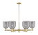 Arcadia Six Light Chandelier in Antique Brass (405|716-6CR-AB-G558-6SM)