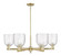 Arcadia Six Light Chandelier in Antique Brass (405|716-6CR-AB-G558-6SDY)