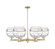 Arcadia Six Light Chandelier in Antique Brass (405|716-6CR-AB-G556-10CL)