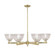 Arcadia Six Light Chandelier in Antique Brass (405|716-6CR-AB-G422)