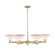 Arcadia Six Light Chandelier in Antique Brass (405|716-6CR-AB-G131)