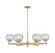 Arcadia Six Light Chandelier in Antique Brass (405|716-6CR-AB-G122C-6CL)