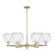 Arcadia Six Light Chandelier in Antique Brass (405|716-6CR-AB-G122-8)