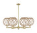Arcadia Six Light Chandelier in Antique Brass (405|716-6CR-AB-G122-10RB)