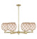 Arcadia Six Light Chandelier in Antique Brass (405|716-6CR-AB-G121-8RB)