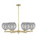 Arcadia Six Light Chandelier in Antique Brass (405|716-6CR-AB-G1213-8SM)