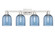Arcadia Four Light Bath Vanity in Brushed Satin Nickel (405|716-4W-SN-G558-6BL)