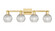 Arcadia Four Light Bath Vanity in Satin Gold (405|716-4W-SG-G122C-6CL)