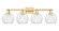 Arcadia Four Light Bath Vanity in Satin Gold (405|716-4W-SG-G122-8)