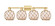 Arcadia Four Light Bath Vanity in Satin Gold (405|716-4W-SG-G121-8RB)