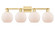 Arcadia Four Light Bath Vanity in Satin Gold (405|716-4W-SG-G121-8)