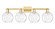 Arcadia Four Light Bath Vanity in Satin Gold (405|716-4W-SG-G1215-8)