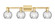 Arcadia Four Light Bath Vanity in Satin Gold (405|716-4W-SG-G1215-6)