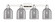 Arcadia Four Light Bath Vanity in Polished Nickel (405|716-4W-PN-G558-6SM)