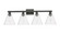 Arcadia Four Light Bath Vanity in Matte Black (405|716-4W-BK-GBC-82)
