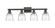 Arcadia Four Light Bath Vanity in Matte Black (405|716-4W-BK-G442)