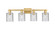 Arcadia Four Light Bath Vanity in Brushed Brass (405|716-4W-BB-G112)