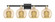 Arcadia Four Light Bath Vanity in Black Antique Brass (405|716-4W-BAB-G128-8)