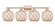 Arcadia Four Light Bath Vanity in Antique Copper (405|716-4W-AC-G121-8RB)