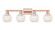 Arcadia Four Light Bath Vanity in Antique Copper (405|716-4W-AC-G1216-6WM)