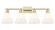 Arcadia Four Light Bath Vanity in Antique Brass (405|716-4W-AB-GBC-81)