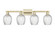 Arcadia Four Light Bath Vanity in Antique Brass (405|716-4W-AB-G292)