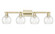 Arcadia Four Light Bath Vanity in Antique Brass (405|716-4W-AB-G122-6)