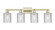 Arcadia Four Light Bath Vanity in Antique Brass (405|716-4W-AB-G112)