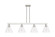 Arcadia Four Light Island Pendant in Brushed Satin Nickel (405|716-4I-SN-GBC-82)