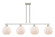 Arcadia Four Light Island Pendant in Brushed Satin Nickel (405|716-4I-SN-G121-8)