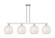 Arcadia Four Light Island Pendant in Brushed Satin Nickel (405|716-4I-SN-G1216-10WM)