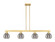 Arcadia Four Light Island Pendant in Satin Gold (405|716-4I-SG-G556-6SM)