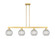 Arcadia Four Light Island Pendant in Satin Gold (405|716-4I-SG-G122C-8CL)