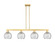 Arcadia Four Light Island Pendant in Satin Gold (405|716-4I-SG-G1213-8CL)