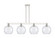 Arcadia Four Light Island Pendant in Polished Nickel (405|716-4I-PN-G124-10)