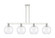 Arcadia Four Light Island Pendant in Polished Chrome (405|716-4I-PC-G122-10)