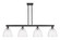 Arcadia Four Light Island Pendant in Matte Black (405|716-4I-BK-GBD-94)