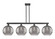 Arcadia Four Light Island Pendant in Matte Black (405|716-4I-BK-G556-12SM)